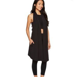 Lucy "Calm Heart" Black Tunic Wrap Yoga Loose Sleeveless Vest Small 🌞